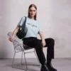 The Kooples MANCHES COURTES WHAT IS - T-shirt Con Stampa - Gris Bleu, Donna 1 The Kooples MANCHES COURTES WHAT IS - T-shirt Con Stampa - Gris Bleu, Donna -Vendite The Kooples 003651f12b0d466dbe30caca6dd92b5f