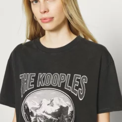 The Kooples T-shirt Con Stampa - Black Washed, Donna -Vendite The Kooples 0d4c4957cd68400ab724d9d511f55a2c