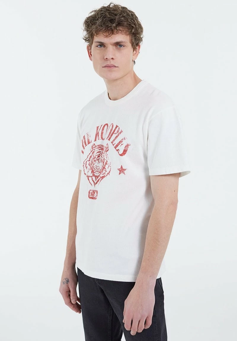 The Kooples Uomo TIGRE TEE - T-shirt Con Stampa - Ecru 3 The Kooples Uomo TIGRE TEE - T-shirt Con Stampa - Ecru