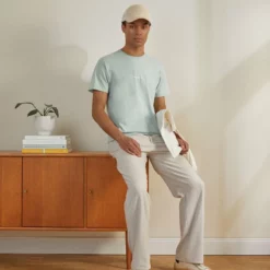 The Kooples T-shirt Basic - Gris Bleu, Uomo