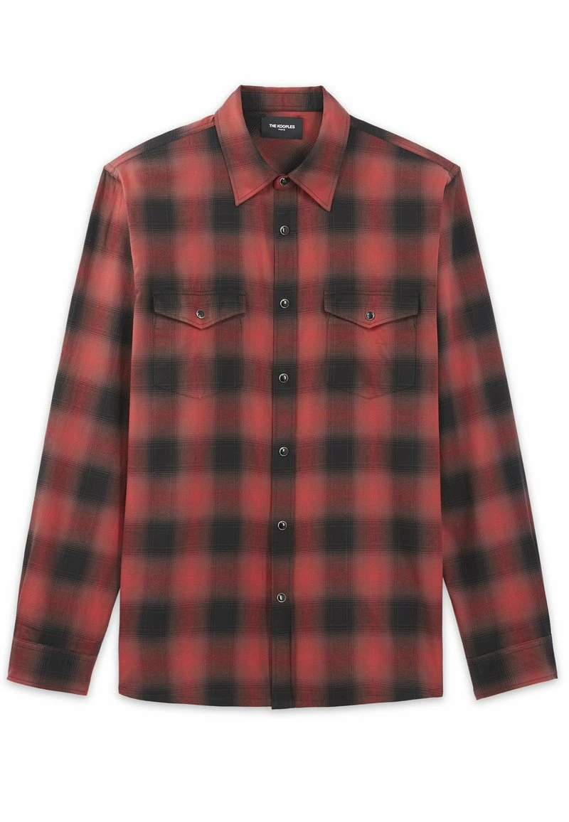 The Kooples Uomo À CARREAUX - Camicia - Red / Black 8 The Kooples Uomo À CARREAUX - Camicia - Red / Black - immagine 6