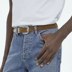 The Kooples À BOUCLE WESTERN SIMPLE - Cintura - Brown, Uomo