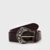 The Kooples CEINTURE AVEC BOUCLE VINTAGE - Cintura - Burgundy, Donna -Vendite The Kooples 26d0104d1fbf44b99cb1a76d078b2c3d