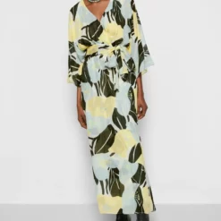 The Kooples ROBE LONGUE KIMONO HIBISCUS - Vestito Lungo - Green, Donna -Vendite The Kooples 27a01f6f092d40f6979f9123d32a7d29