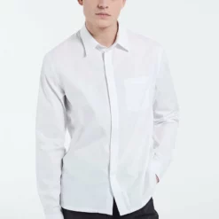 The Kooples À POCHE PLAQUÉE - Camicia Elegante - White, Uomo