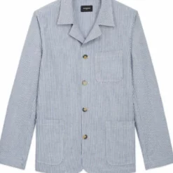 The Kooples À POCHES MOTIF RAYÉ - Giacca Leggera - Blue White, Uomo -Vendite The Kooples 29195019cbe547fc92870c5790533501