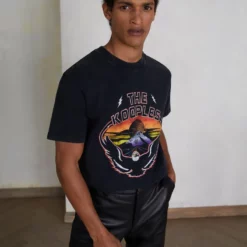 The Kooples T-shirt Con Stampa - Black Washed, Uomo