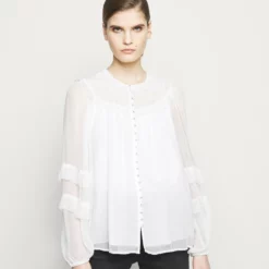 The Kooples Camicetta - Ecru, Donna