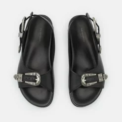 The Kooples Donna IMPRIMES PYTHON AVEC BOUCLES - Sandali - Black -Vendite The Kooples 3375499bf1f9479e81f65f93b485358e