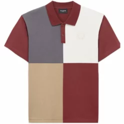 The Kooples PATCHWORK - Polo - Bordeaux, Uomo -Vendite The Kooples 3522a37a0c81479694aa6fd0acd76f45