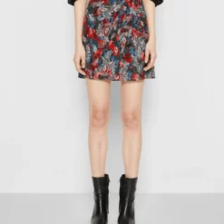 The Kooples Donna JUPE COURTE DRAPEEEN IMPRIME FLOWERS - Minigonna - Red -Vendite The Kooples 383a7ffccdba40509dbb65e38f5ce1da