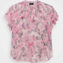 The Kooples Donna MANCHES COURTES LACEEN FLOWERS ROSE - Tunica - Pink -Vendite The Kooples 39b9118263e54a009c8873a5acea6fc0