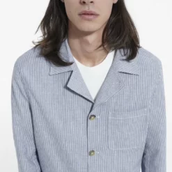 The Kooples À POCHES MOTIF RAYÉ - Giacca Leggera - Blue White, Uomo -Vendite The Kooples 3d34d448cd8a43588f5fb55921467cf0