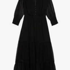 The Kooples À VOLANTS - Vestito Estivo - Black, Donna