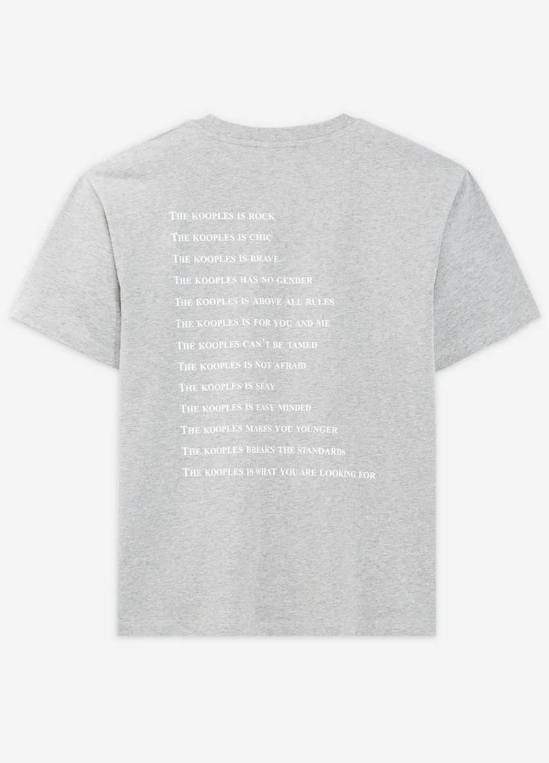 The Kooples WHAT IS T MANCHE - T-shirt Con Stampa - Grey Melange, Donna 9 The Kooples WHAT IS T MANCHE - T-shirt Con Stampa - Grey Melange, Donna - immagine 7