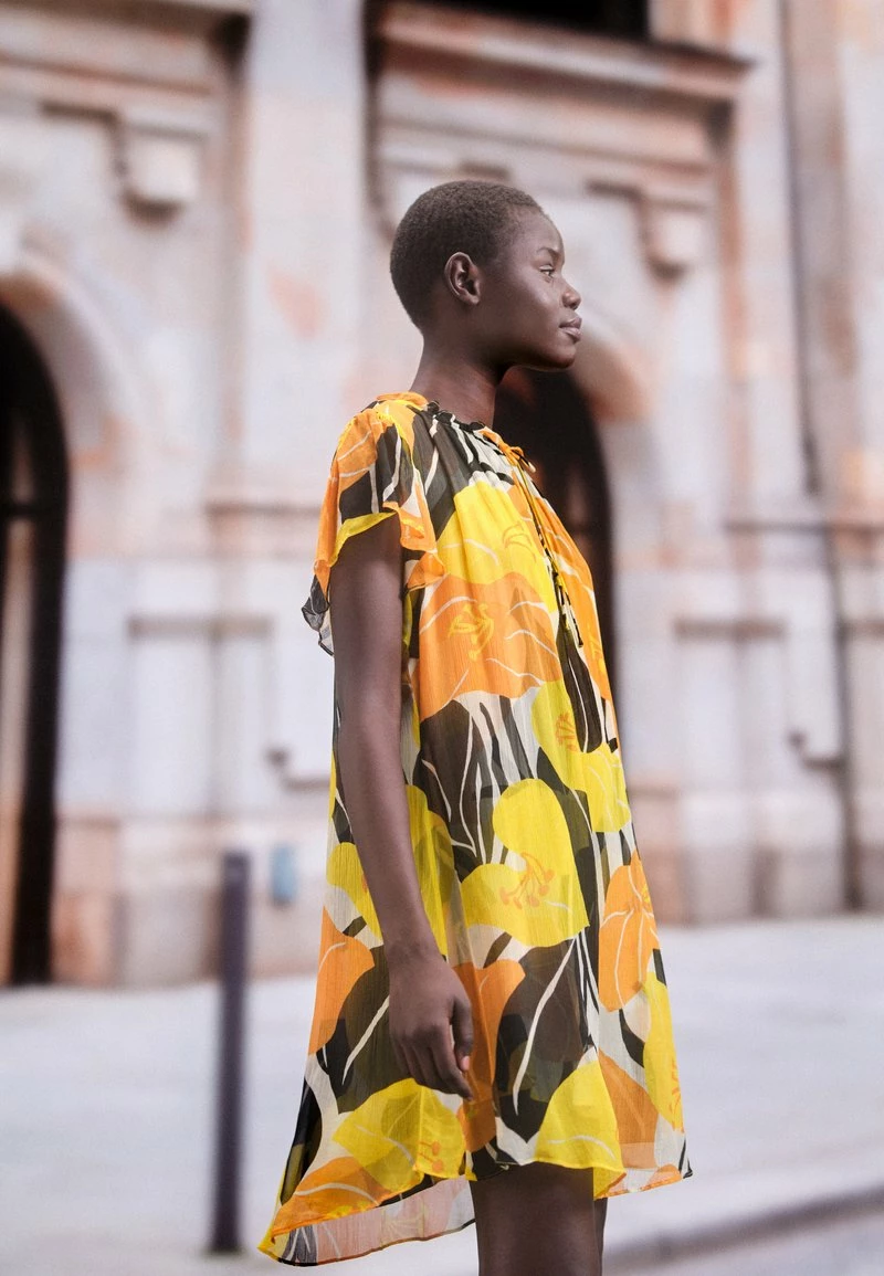 The Kooples ROBE LONGUE MANCHES COURTESEN IMPRIME HIBISCUS - Vestito Elegante - Yellow, Donna 3 The Kooples ROBE LONGUE MANCHES COURTESEN IMPRIME HIBISCUS - Vestito Elegante - Yellow, Donna