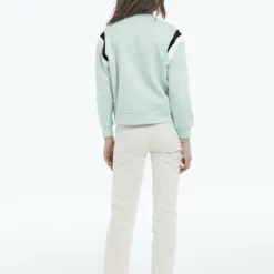 The Kooples Donna À BANDES CONTRASTÉES ET LOGO - Felpa - Blue Grey -Vendite The Kooples 46ad64778c83495c8c2a8328412270c3