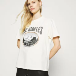 The Kooples T-shirt Con Stampa - Ecru, Donna -Vendite The Kooples 486d8f48a29f415ea55871f0e65241fc