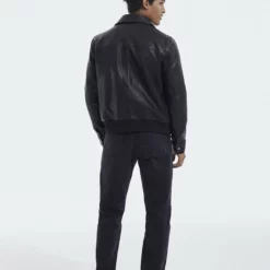 The Kooples Uomo VIEILLI À BORDS CÔTES - Giacca Di Pelle - Black -Vendite The Kooples 49a146588a4548b1b10c8b752eb5626b