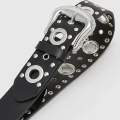 The Kooples CEINTUES AVEC CLOUS ET OEILLETS - Cintura - Black, Donna -Vendite The Kooples 4a01c5fbea7840eaa19730031ca366df