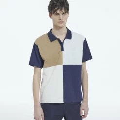 The Kooples PATCHWORK - Polo - Navy, Uomo