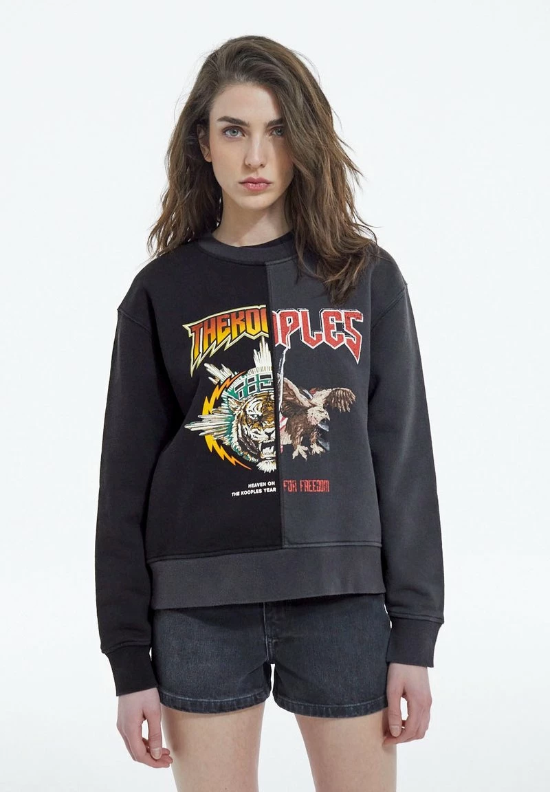 The Kooples Donna Felpa - Black Washed 3 The Kooples Donna Felpa - Black Washed