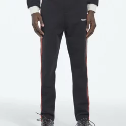 The Kooples Pantaloni Sportivi - Black Ecru Red, Uomo