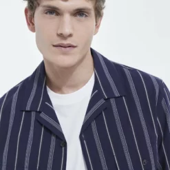 The Kooples COL HAWAÏEN À RAYURES - Camicia - Navy, Uomo -Vendite The Kooples 4e47ba8b4fa94093aa27d01b15b9b674