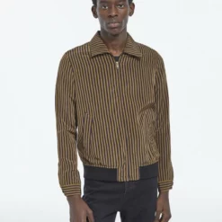 The Kooples Uomo TECHNIQUE FINES RAYURES DOUBLÉ - Giacca Leggera - Navy Brown