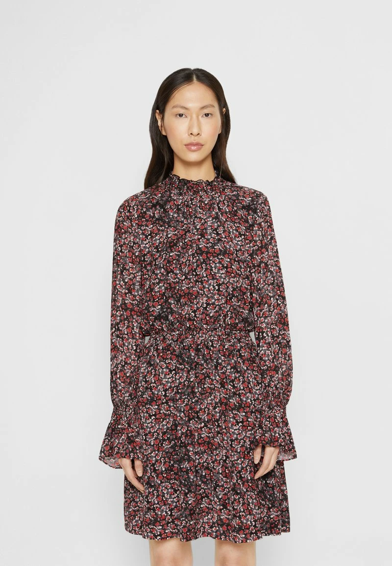 The Kooples ROBE COL ET MANCHES SMOCKESEN IMPRIME FLOWERS - Vestito Elegante - Black/red, Donna 5 The Kooples ROBE COL ET MANCHES SMOCKESEN IMPRIME FLOWERS - Vestito Elegante - Black/red, Donna - immagine 3