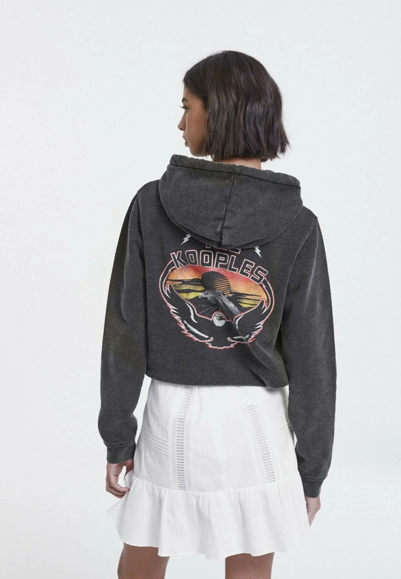 The Kooples Felpa Con Cappuccio - Black Washed, Donna 5 The Kooples Felpa Con Cappuccio - Black Washed, Donna - immagine 3