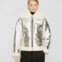 The Kooples Giacca Da Mezza Stagione - Silver, Donna