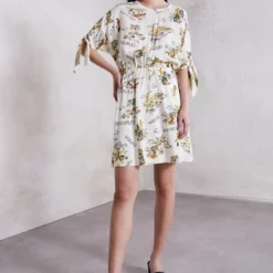 The Kooples ROBE MANCHES MI LONGUES COURTE - Vestito Estivo - White, Donna