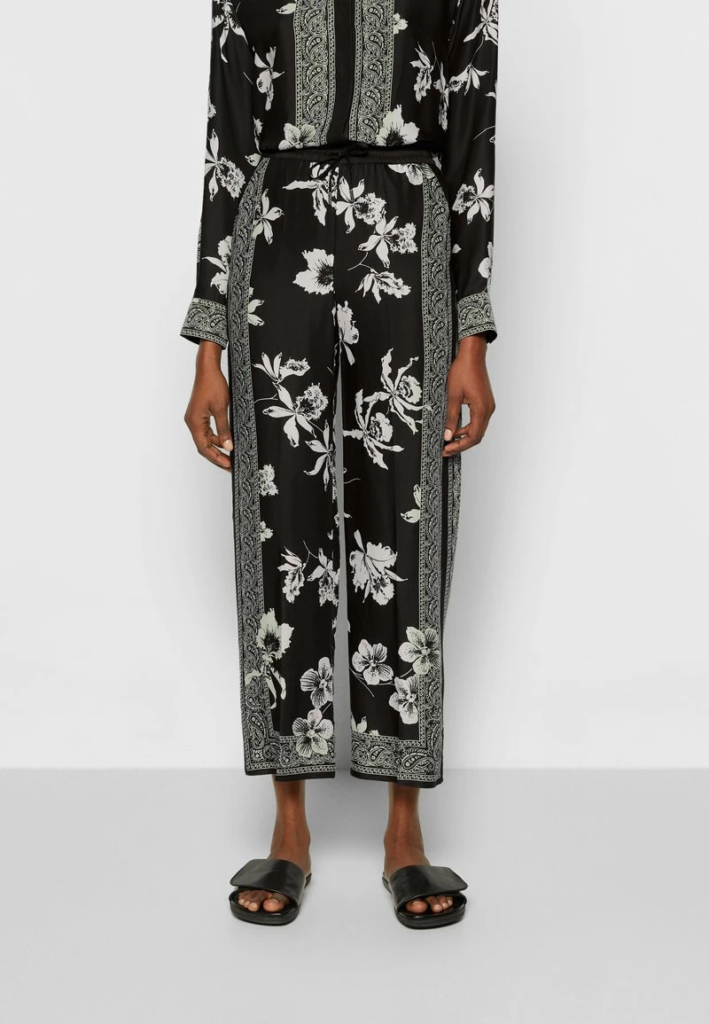 The Kooples PANTALON TAILLE ELASTIQUE - Pantaloni - Black/white, Donna 5 The Kooples PANTALON TAILLE ELASTIQUE - Pantaloni - Black/white, Donna - immagine 3