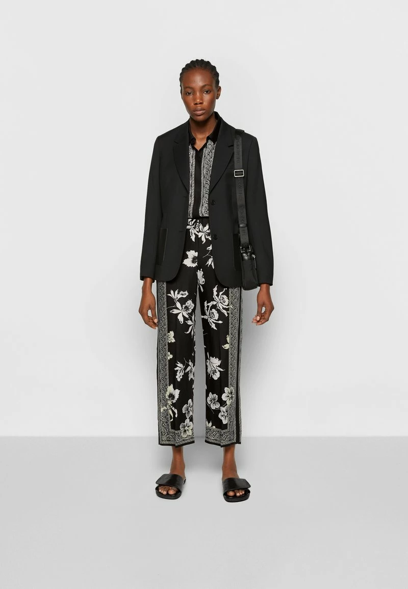 The Kooples PANTALON TAILLE ELASTIQUE - Pantaloni - Black/white, Donna 4 The Kooples PANTALON TAILLE ELASTIQUE - Pantaloni - Black/white, Donna - immagine 2