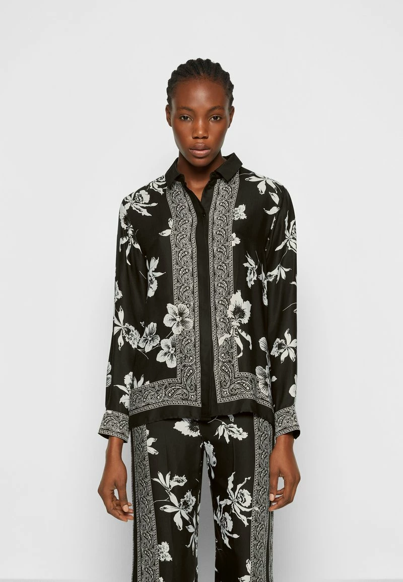The Kooples CHEMISE IMPRIMEE MANCHES LONGUES - Camicia - Black/white, Donna 5 The Kooples CHEMISE IMPRIMEE MANCHES LONGUES - Camicia - Black/white, Donna - immagine 3