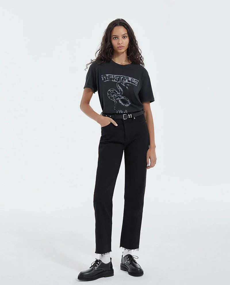 The Kooples MANCHES COURTE - T-shirt Con Stampa - Black Washed, Donna 4 The Kooples MANCHES COURTE - T-shirt Con Stampa - Black Washed, Donna - immagine 2