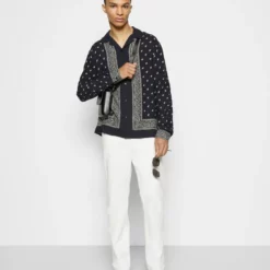 The Kooples CHEMISE - Camicia - Navy Ecru, Uomo -Vendite The Kooples 5cac157259c84ad18f13cd0f306493b3