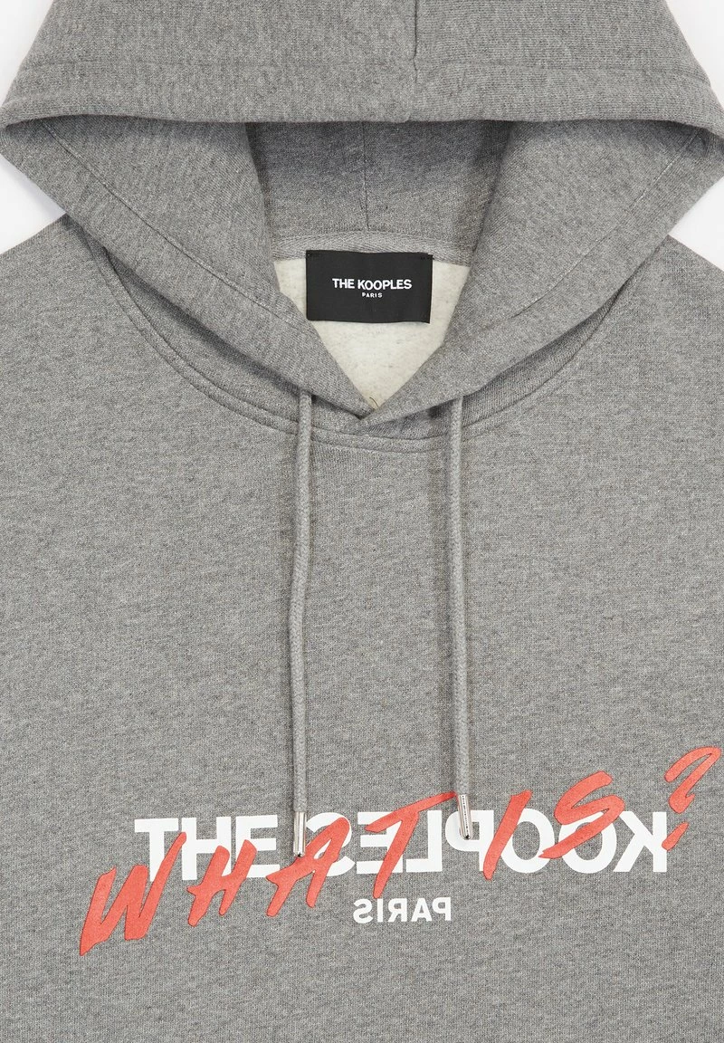 The Kooples Uomo BEDRUCKTES BAUMWOLL-SWEATSHIRT MIT KAPUZE - Felpa - Middle Grey Melange 7 The Kooples Uomo BEDRUCKTES BAUMWOLL-SWEATSHIRT MIT KAPUZE - Felpa - Middle Grey Melange - immagine 5