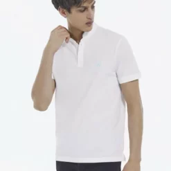 The Kooples OFFICIER - Polo - White Grey, Uomo