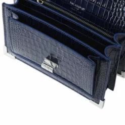 The Kooples CROCODILE EFFECT EMILY - Borsa A Mano - Dark Navy, Donna -Vendite The Kooples 63248496924c46a79c30f14967cbc920