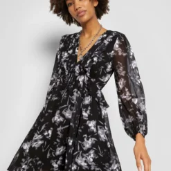 The Kooples ROBE - Vestito Elegante - Black / White, Donna -Vendite The Kooples 6b4eb23b66b347448a826886a9964bb3