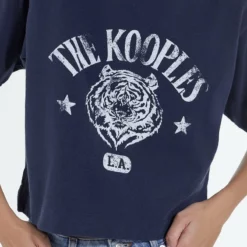 The Kooples TIGRE TEE - T-shirt Con Stampa - Navy, Donna -Vendite The Kooples 6ef7268feadd4196a042fb1ec3e0327f