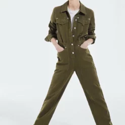 The Kooples Donna Tuta Jumpsuit - Kaki