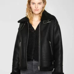 The Kooples Giacca In Similpelle - Black, Donna