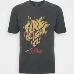 The Kooples T-shirt Con Stampa - Black Washed, Uomo