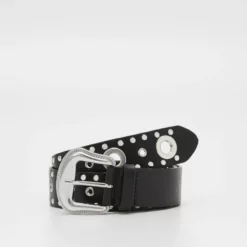 The Kooples CEINTUES AVEC CLOUS ET OEILLETS - Cintura - Black, Donna