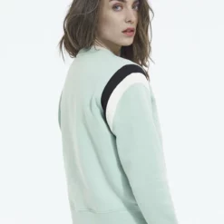 The Kooples Donna À BANDES CONTRASTÉES ET LOGO - Felpa - Blue Grey -Vendite The Kooples 83f33183d49d400d947244902ed492bb