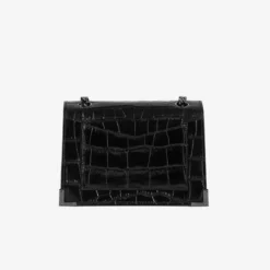 The Kooples CHAIN BAG EMILY CROCO METALLERIE GUN - Borsa A Tracolla - Black, Donna -Vendite The Kooples 859467dc1ab94ea8b9187f9886445cea