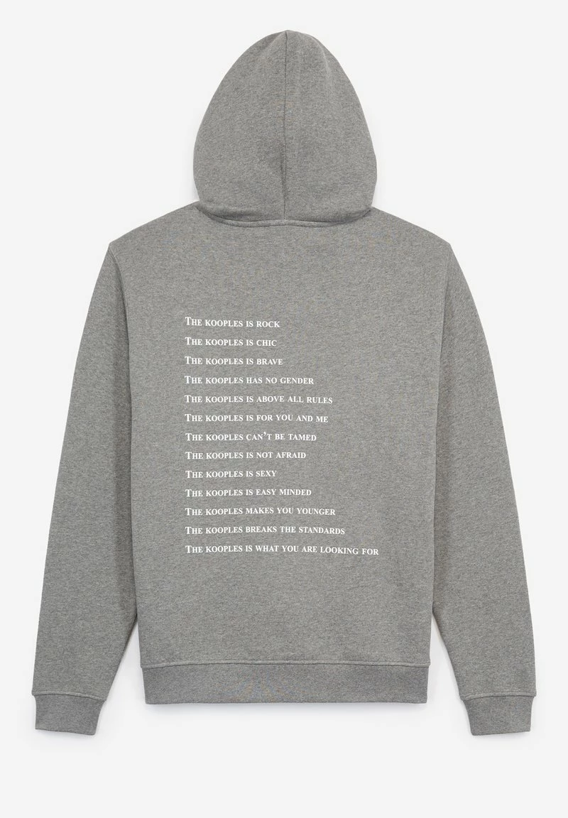 The Kooples Uomo BEDRUCKTES BAUMWOLL-SWEATSHIRT MIT KAPUZE - Felpa - Middle Grey Melange 8 The Kooples Uomo BEDRUCKTES BAUMWOLL-SWEATSHIRT MIT KAPUZE - Felpa - Middle Grey Melange - immagine 6